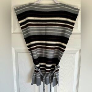 70s Vintage Knitted Striped Top w Rope Belt LK NEW